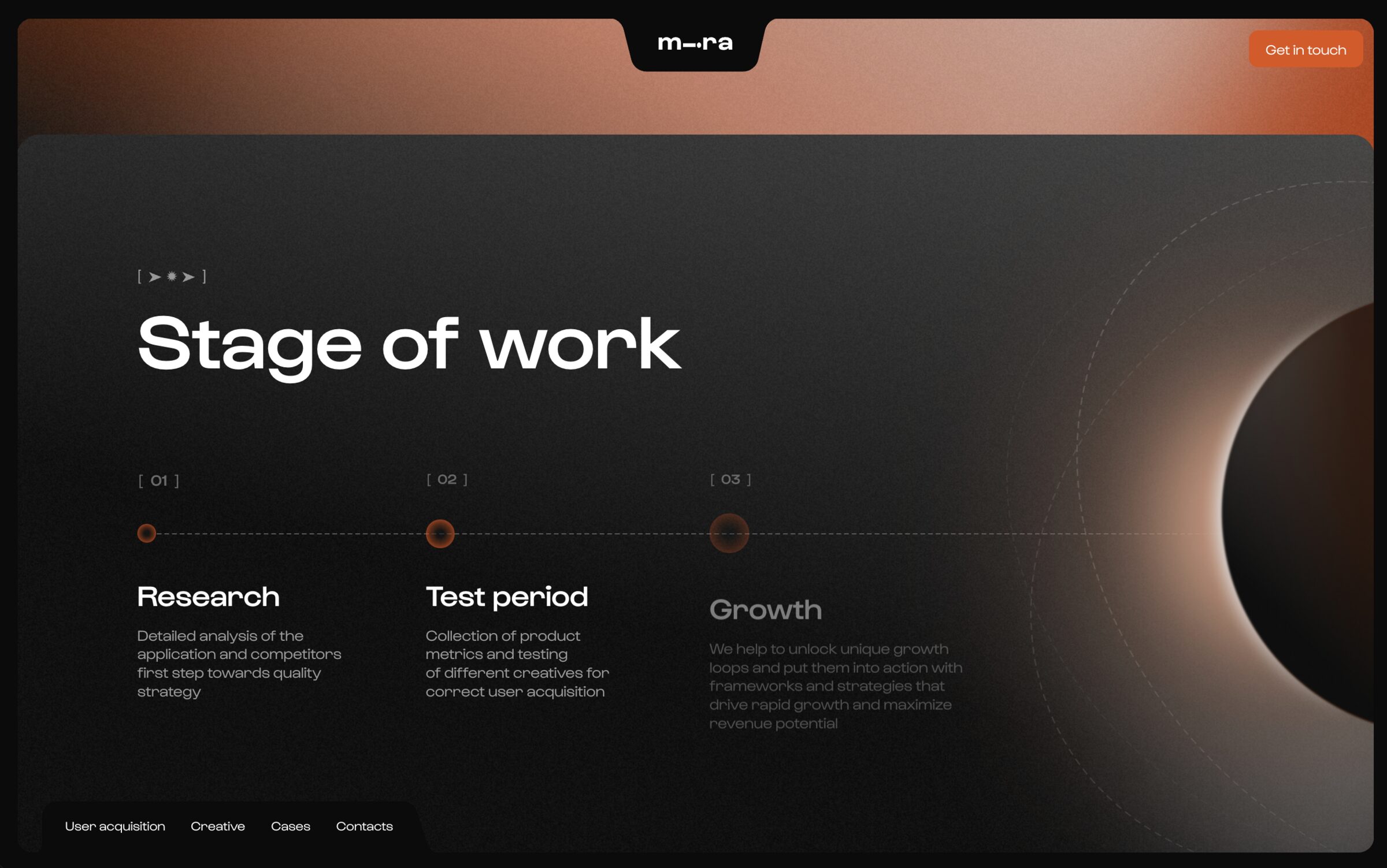 MIRA на MacBook — оранжевый фон